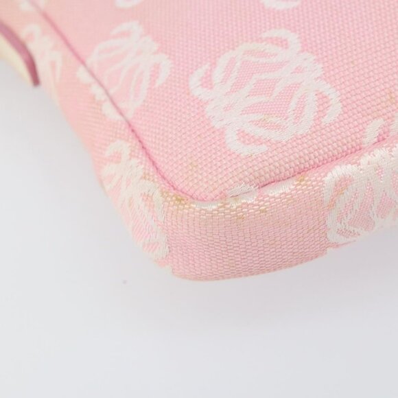 Authentic LOEWE Anagram Shoulder Bag Canvas Pink Silver - Picture 7 of 16